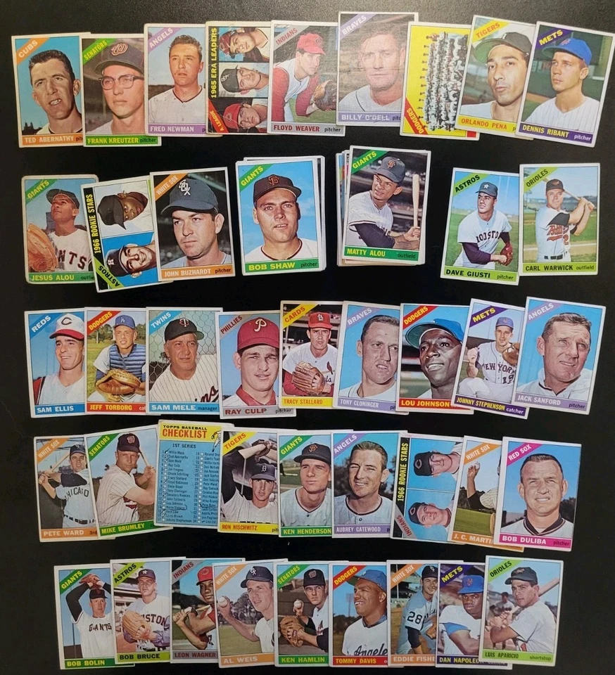 1966 Topps Baseball Card Lot - 110 Different - Ted Abernathy | Sam Mele | More! - Image 2 of 4