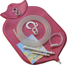 Enema Bag Kit for Colon Cleansing with Platinum Cured Silicone Hose 4 Quart, Op