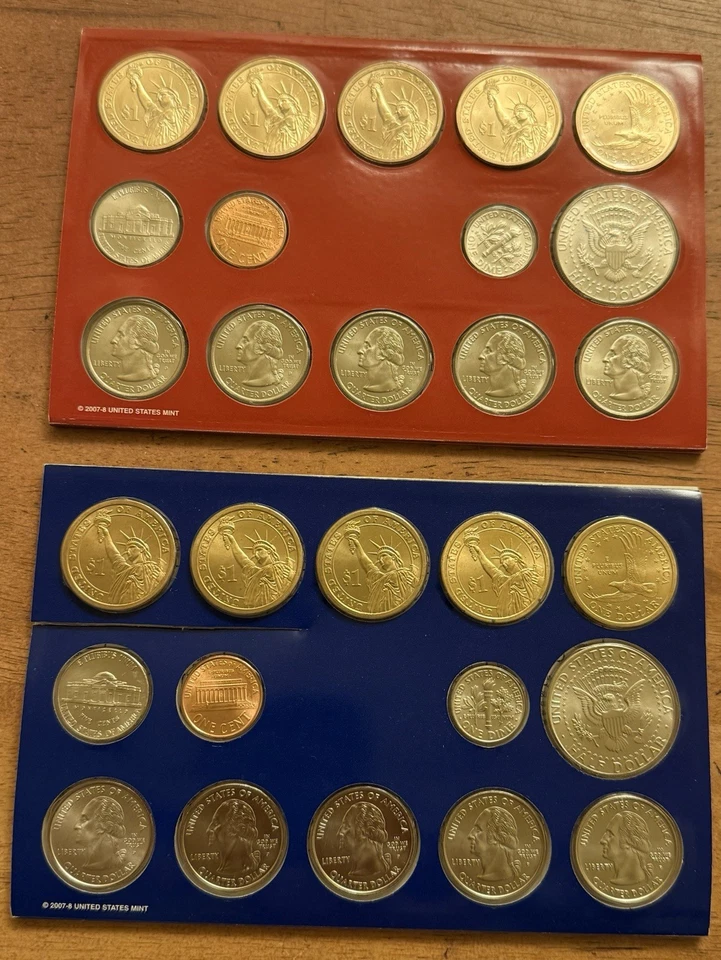 2008 Philadelphia & Denver US Mint Sets Uncirculated w/COAs~28 Coins Total - Image 2 of 4