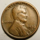 1926-S Lincoln Wheat Cent Penny G-VG  "Actual Coin Pictured"