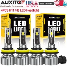 4PCS H11 H8 LED Headlight Bulbs Conversion Kit Low Beam Super White Bright 6500K