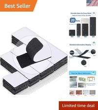 20 Sets Heavy Duty Adhesive Hook and Loop Strips - Strong  Reliable Fasteners