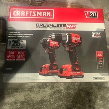 CRAFTSMAN V20 RP Brushless Tool Combo Kit w 2 Batteries, Charger, Case CMCK211C2