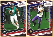 Justin Jefferson 2025 Absolute Red-Blue Parallels | AJ Brown | (2) Lot