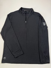 Travis Mathew Jacket Mens Large Black 1/4 Zip...