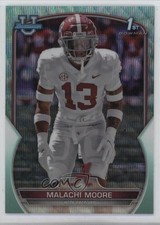 2022 Bowman U Chrome Aqua Wave Refractor 150/299 Malachi Moore #74 0t59
