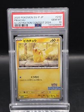PSA 10 2025 POKEMON GIAPPONESE SV-P PROMO ILLUSTRAZIONE CONCORSO 2024 #242 PIKACHU 
