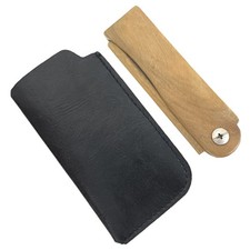 1 Set Wooden Hair Comb with Case Portable Mustache Comb Folding Pocket Comb