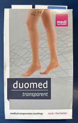 Medi Duomed Transparent Compression Stockings Thigh RT15152 Black