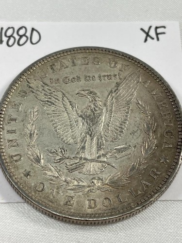 Dólar de plata Morgan 1880, detalles XF, grado C13,3 - Imagen 6 de 8