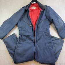 Walls Insulated Coveralls Blizzard Pruf Men s Large Short Blue 90 s Vintage USA