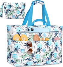 Extra Large Beach Bags for Women, Waterproof Beach Tote Bag with Zipper and Wet