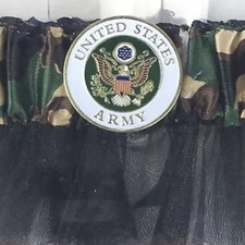 David's Bridal Wedding Garter US Army Camouflage Camo Green Black