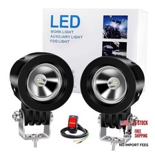 Motorcycle Led Driving Lights 2 Inch Round Led Pods Spotlights Front Fog White