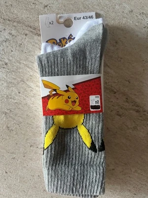 Lot de 2 paires chaussettes Pokemon 43-46 - Photo 1/3