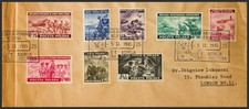 Poland. Cover Yvert 9/16. 1945. Complete Series. Directed To LONDON (ENGLAND)