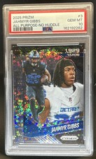 2025 Panini Prizm Jahmyr Gibbs All Purpose No Huddle #3 Lions PSA 10 GEM MINT