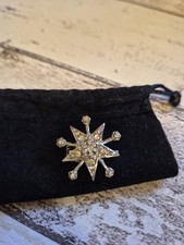 Star Diamante Cluster Brooch
