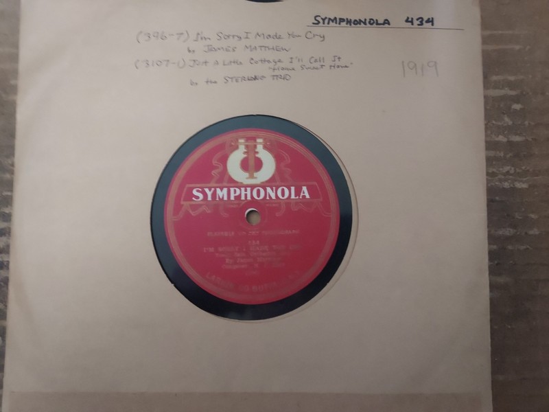 Late Teens SYMPHONOLA 9" 78/JAMES MATTHEW../STERLING TRIO..
