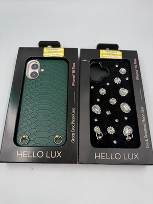 Lot Of 2 iPhone 16 Plus Hello Lux Bedazzle & Croc Green! NEW IN BOX (#2/4)