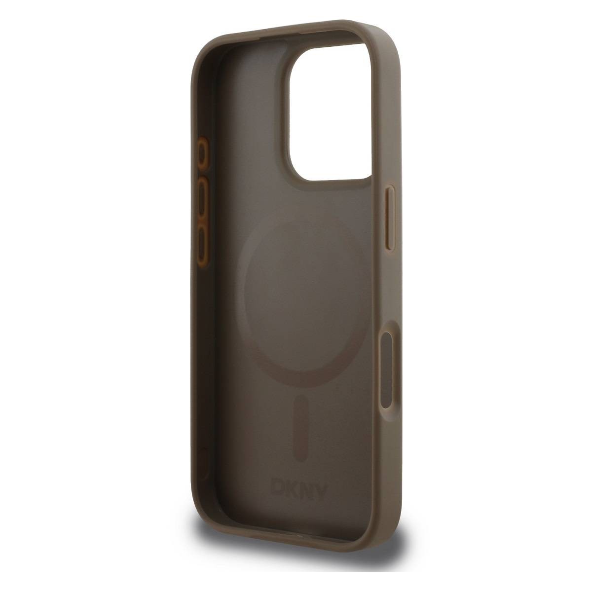 Coque iPhone 16 Pro Max DKNY de luxe avec finitions premium de maroquinerie
