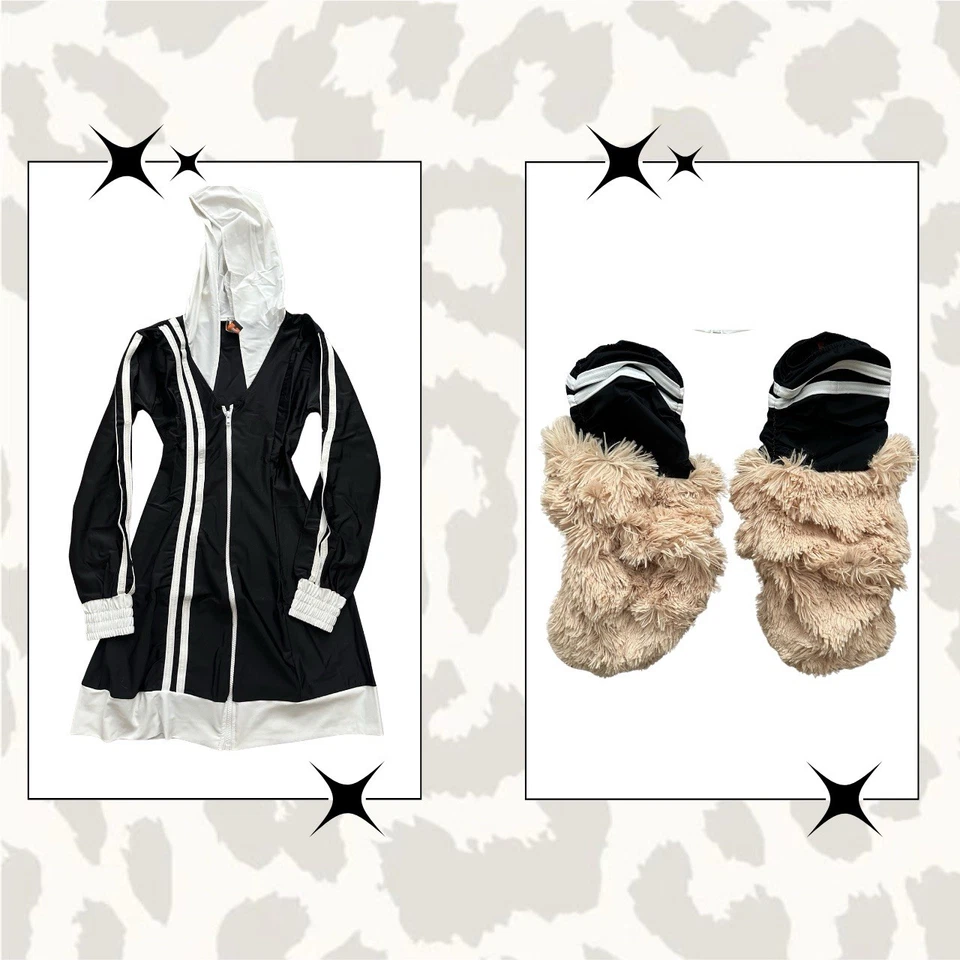 J Valentine DJ Spinwheel Disfraz Negro Talla XL Vestido y Calentadores de Piernas Solo Nuevo Foto 3 de 3