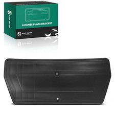 Front License Plate Bracket No Screws Plastic Black Bumper Frame No Drill Holder