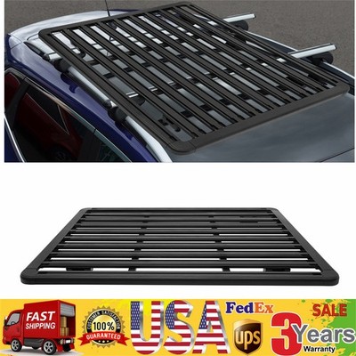 Aluminum Platform Flat Roof Rack Universal Cargo Carrier 600lbs Load 63'' x 47.2''