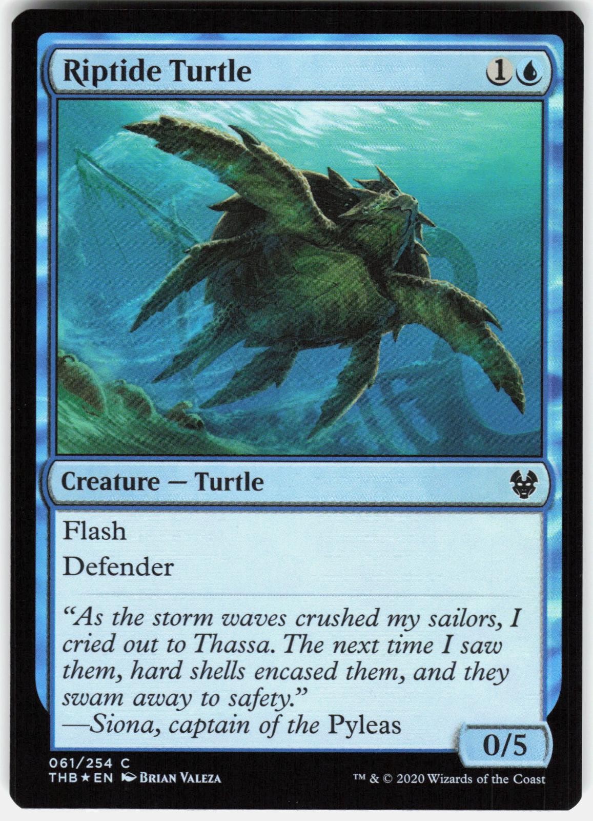 Riptide Turtle 61 Common Theros Beyond Death Magic: The Gathering Foil LP