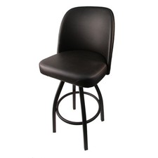 Oak Street Mfg SL2136ESP Espresso Bucket Seat Barstool w/Black Frame