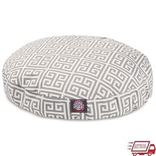 Round Dog Bed Indoor Outdoor Zippered Slipcover Water Resistant Machine Washable