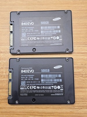 Lot of 2 SSDs  Samsung 840 EVO 500GB 2.5 in SATA (MZ-7TE500)