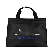 Salvatore Ferragamo handbag collaboration Audrey Hepburn black nylon