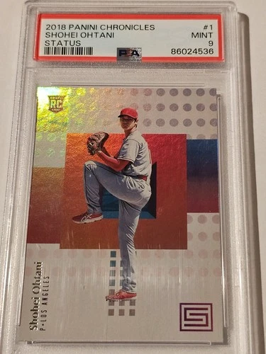 2018 Panini Chronicles Status Shohei Ohtani RC PSA 9 Mint Los Angeles Angels #1