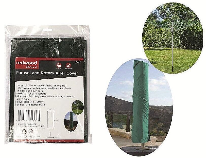 Parasol Rotary Airer Cover Waterproof & UV Protected Woven Fabric Fits 1.5m Arm