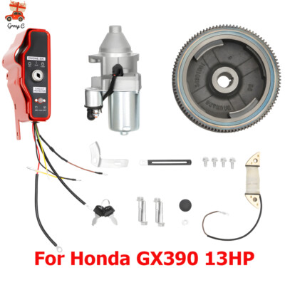 Electric Start Kit Flywheel Starter Motor For Honda GX390 Engine&Generator