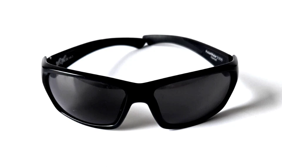 L.L.BEAN POCKETWATER 5135-70 BLACK NEW AUTHENTIC UNISEX FULL RIM SUNGLASSE LARGE - Imagem 3 de 4