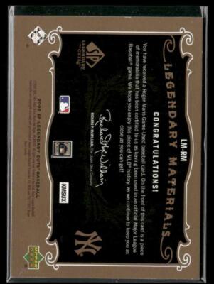 2007 SP Legendary Cuts #LM-RM Roger Maris Legendary Materials