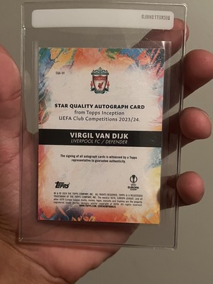 2023/24 Topps Inception UCC Virgil Van Dijk Star Quality Auto /49 