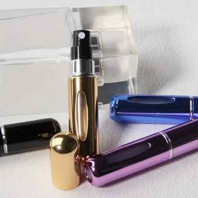 5er Set nachfüllbar leer Metall Reise 5 ml Parfüm Spray Zerstäuber zufällige Farben