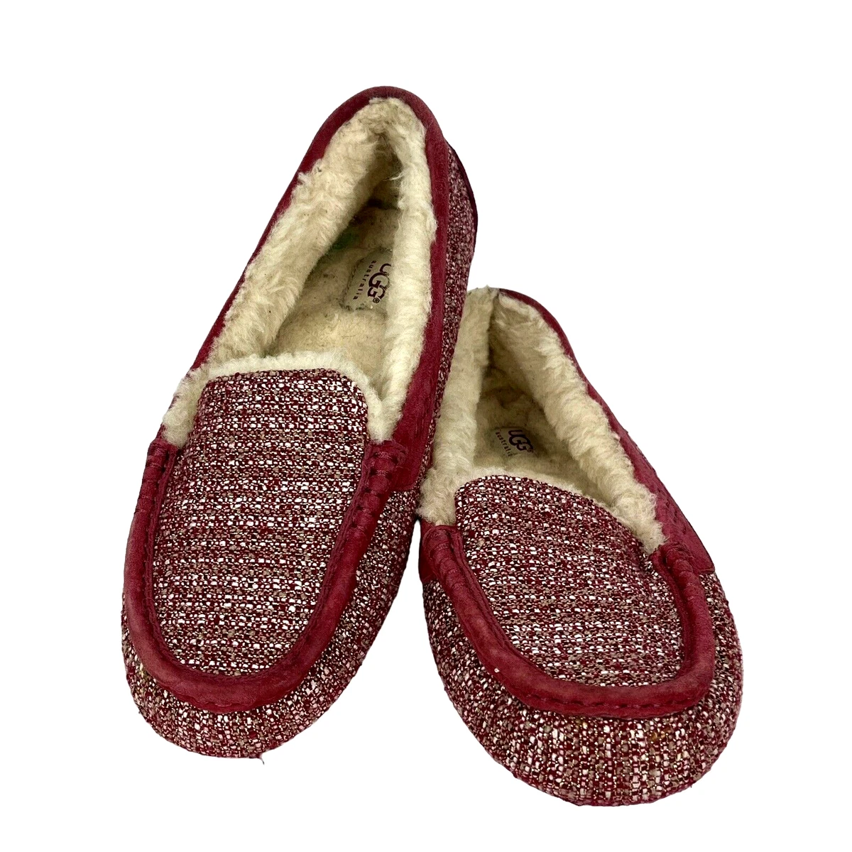 Burgundy 2024 ugg slippers