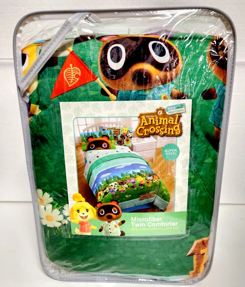 Twin Size Nintendo Animal Crossing DIY Paradise Comforter  - New - Image 3 of 4