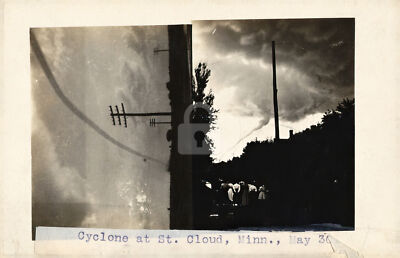 Cyclone at St. Cloud MN Minnesota May 30 1909 RPPC Photo Postcard COPY