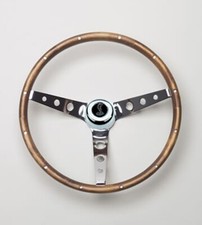 1965-91 Ford Cobra 15 Classic Woodgrain Chrome Steering Wheel Mustang Shelby