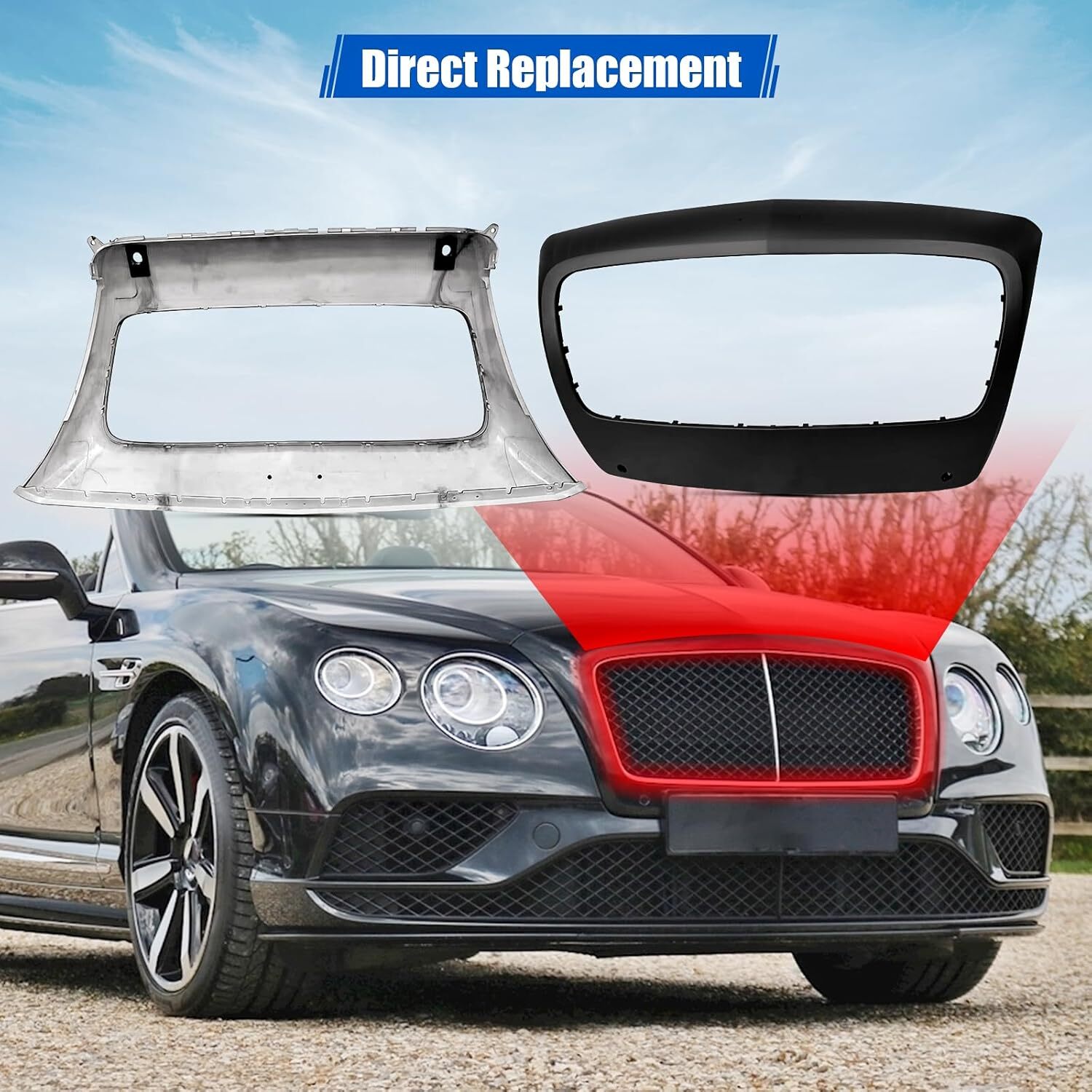 Radiator Grille Surround For Bentley Continental Gtc Gt 2012-2015 2016 3W3853651
