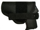 Black zippered carry holster with textured grip section for 9mm Ruger LC9 ISP ISW pants.