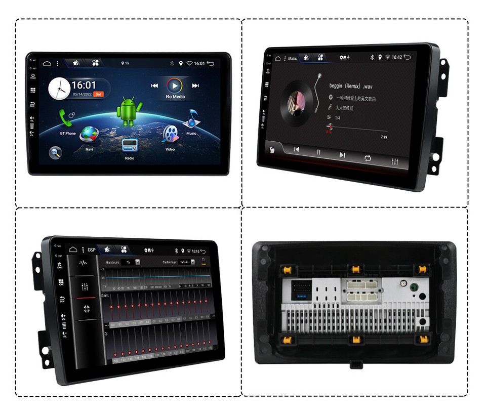 10" Android 14 2GB+32GB Autoradio Navi Car Play DSP DAB+ Für Fiat 500L