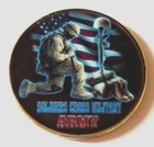 ARMY SOLDIERS CROSS MILITARY COLORIZED ART ROUND CHALLENGE COIN