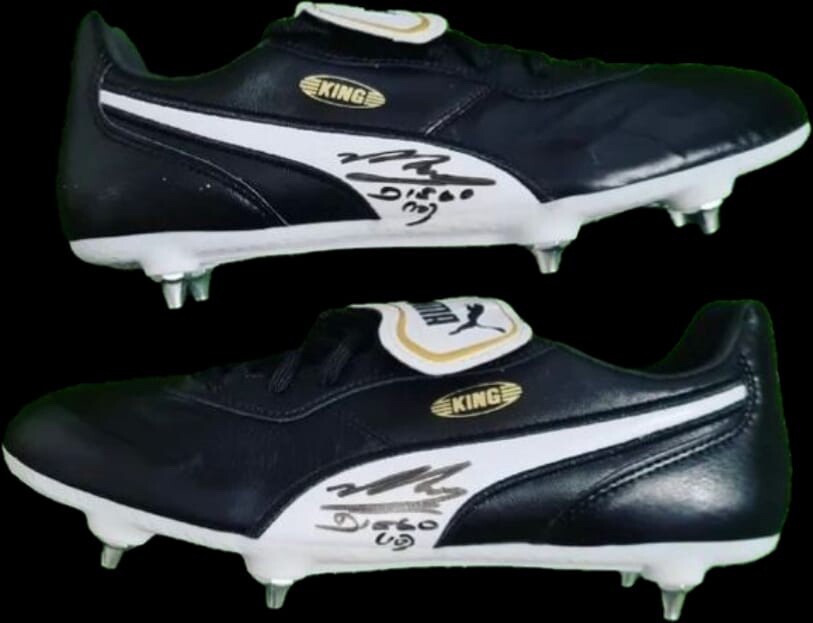 NEW Maradona signed boots ICONS COA PUMA KING | eBay