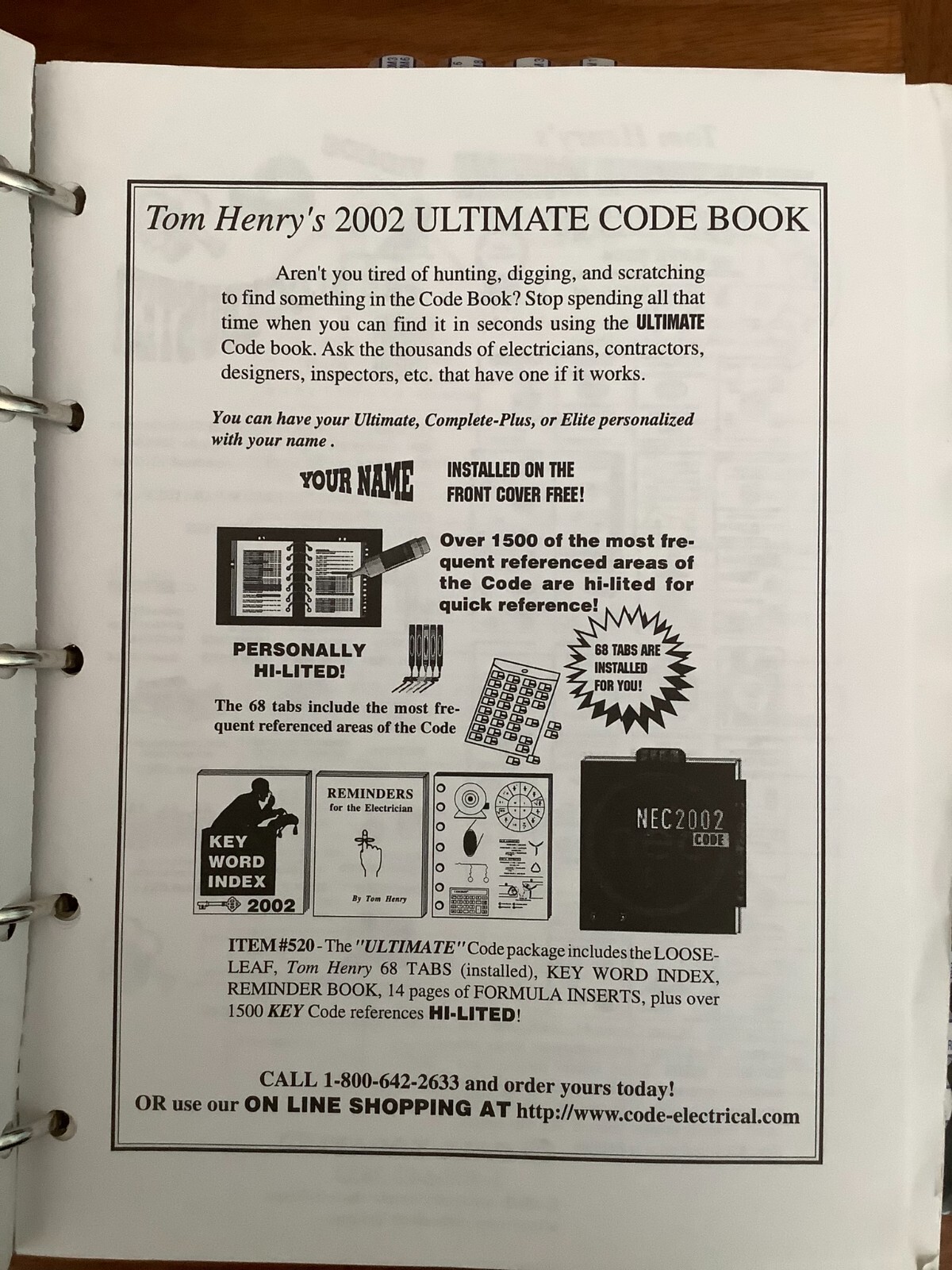 National Electrical Code, 2002 NEC Code, Binder Tabbed Book, Plus | eBay
